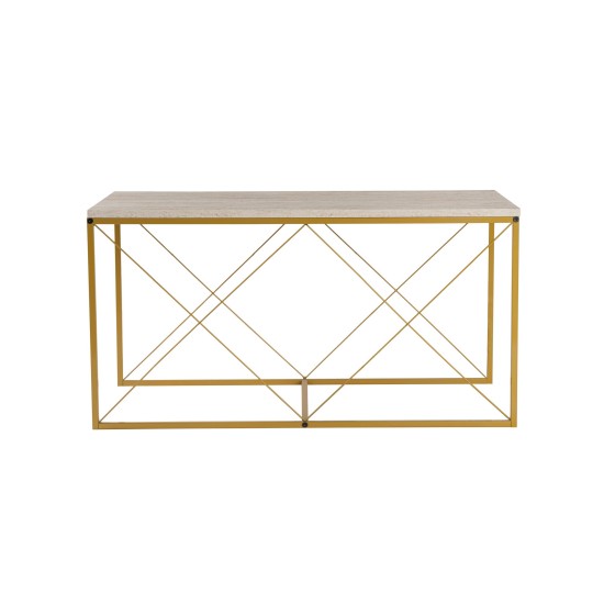Coffee Table Set Defne - Gold, Travertine Travertine
Gold Hanah Home Coffee Table Set Defne - Gold, Travertine Travertine
Gold