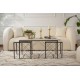 Coffee Table Set Defne - Black, Travertine Travertine Black Coffee Table Set Defne - Black, Travertine Travertine Black
