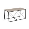 Coffee Table Set Defne - Black, Travertine Travertine Black