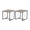 Coffee Table Set Defne - Black, Travertine Travertine Black