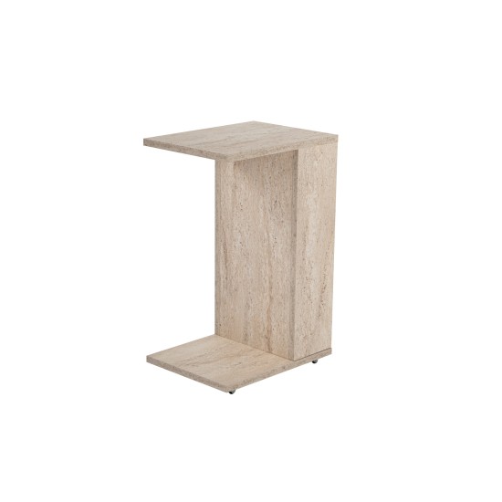 Side Table Filinta - Travertine Travertine Hanah Home Side Table Filinta - Travertine Travertine