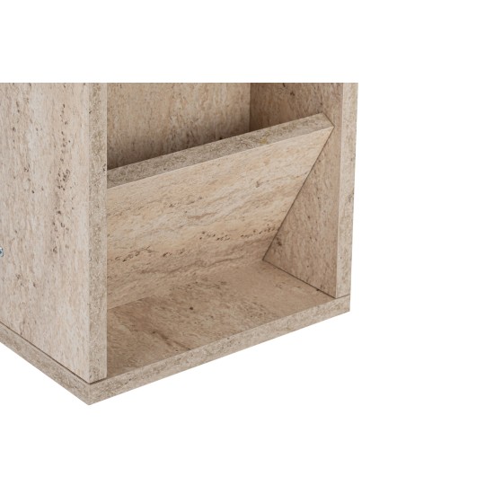 Side Table Filinta - Travertine Travertine Hanah Home Side Table Filinta - Travertine Travertine