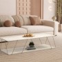 Coffee Table Labranda - Gold, Travertine Travertine 
Gold
