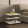 Side Table Lifon - Gold, Travertine Travertine 
Gold