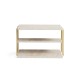 Side Table Lifon - Gold, Travertine Travertine 
Gold