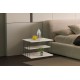 Side Table Lifon - Black, Travertine Travertine Black Side Table Lifon - Black, Travertine Travertine Black