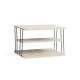 Side Table Lifon - Black, Travertine Travertine Black Side Table Lifon - Black, Travertine Travertine Black