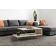 Hanah Home Coffee Table Loire - Gold, Travertine Travertine 
Gold