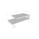 Hanah Home Coffee Table Loire - Gold, Travertine Travertine 
Gold