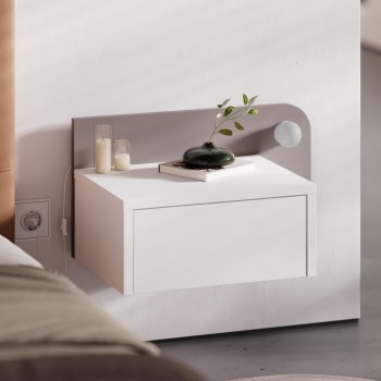 Nightstand Dotta - White, Light Mocha White
Light Mocha