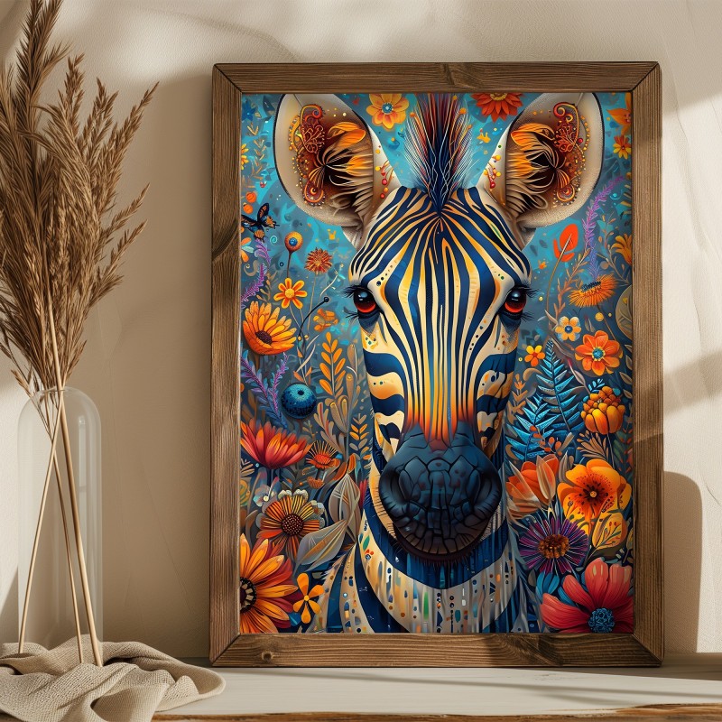 Decorative Framed MDF Painting AI136 Multicolor