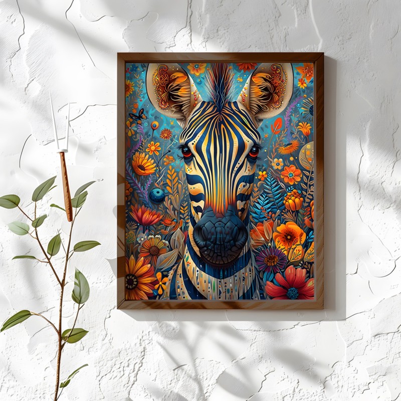 Decorative Framed MDF Painting AI136 Multicolor