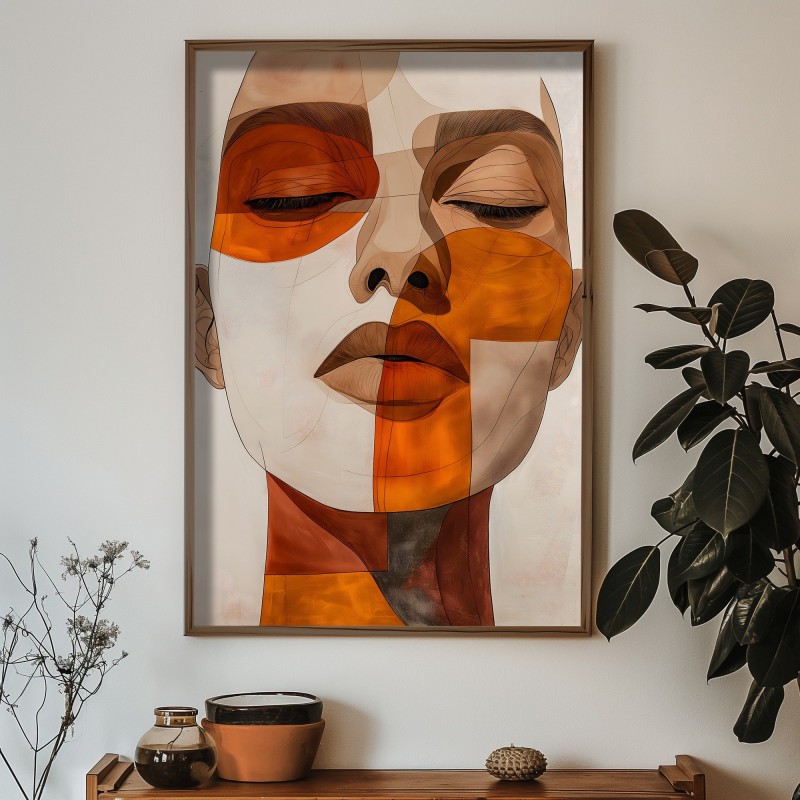 Decorative Framed MDF Painting HUM078 Multicolor