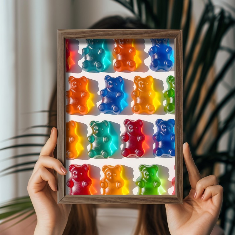 Decorative Framed MDF Painting GE247-L Multicolor