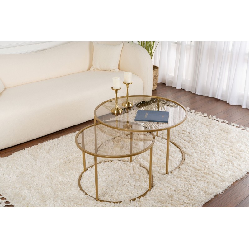 Coffee Table Set Aurum - 80, 60 - Gold, Bronze Gold
Bronze