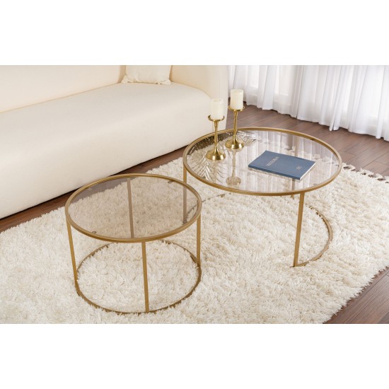 Coffee Table Set Aurum - 80, 60 - Gold, Bronze Gold
Bronze