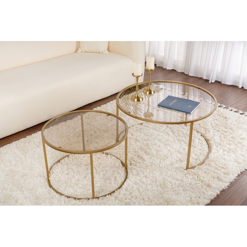 Coffee Table Set Aurum - 80, 60 - Gold, Bronze Gold
Bronze