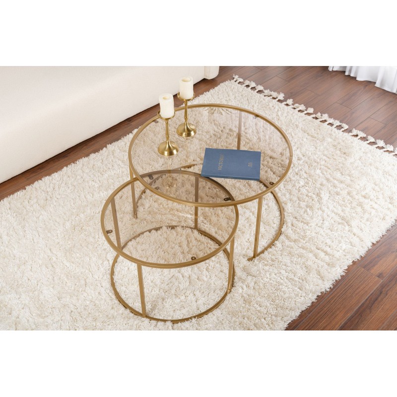 Coffee Table Set Aurum - 80, 60 - Gold, Bronze Gold
Bronze