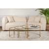 Coffee Table Set Aurum - 80, 60, 42 - Gold, Transparent Gold
Transparent
