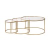 Coffee Table Set Aurum - 80, 60, 42 - Gold, Transparent Gold
Transparent