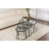 Coffee Table Set Aurum - 80, 60, 42 - Black, Grey Black
Grey