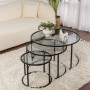 Coffee Table Set Aurum - 80, 60, 42 - Black, Grey Black
Grey
