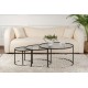 Coffee Table Set Aurum - 80, 60, 42 - Black, Grey Black
Grey
