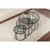 Coffee Table Set Aurum - 80, 60, 42 - Black, Grey Black
Grey