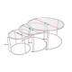 Coffee Table Set Aurum - 80, 60, 42 - Black, Grey Black
Grey