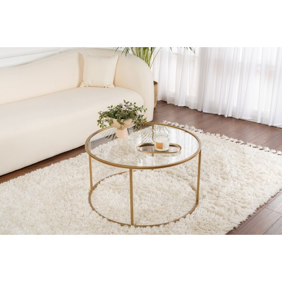 Coffee Table Aurum - 80 - Gold, Transparent Gold
Transparent