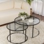 Coffee Table Set Aurum - 80, 60 - Black, Grey Black
Grey