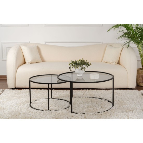 Coffee Table Set Aurum - 80, 60 - Black, Grey Black
Grey
