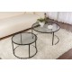 Coffee Table Set Aurum - 80, 60 - Black, Grey Black
Grey