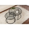 Coffee Table Set Aurum - 80, 60 - Black, Grey Black
Grey