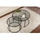 Coffee Table Set Aurum - 80, 60 - Black, Grey Black
Grey