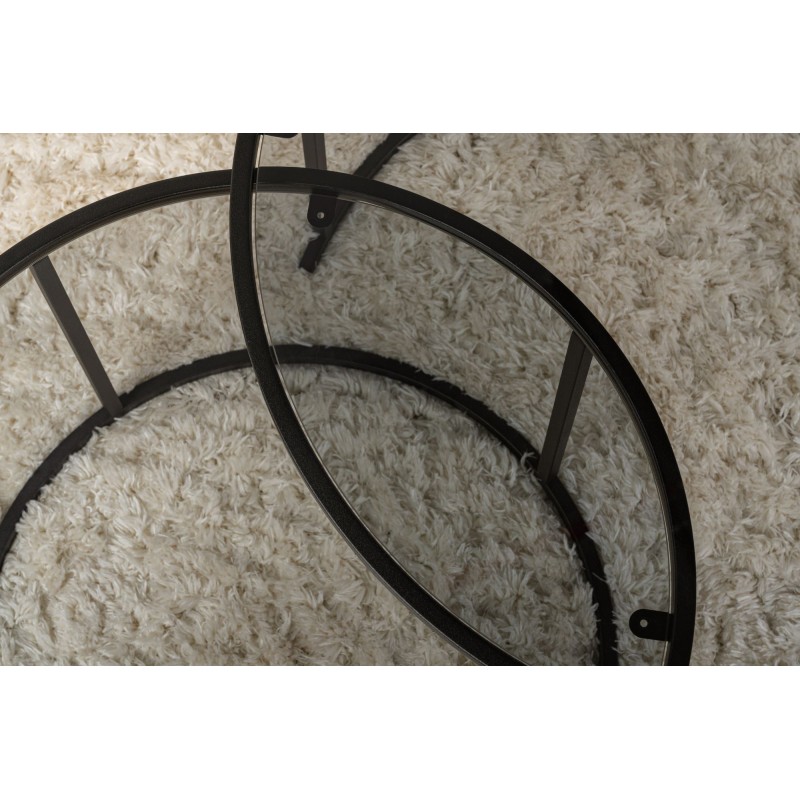 Coffee Table Set Aurum - 80, 60 - Black, Grey Black
Grey