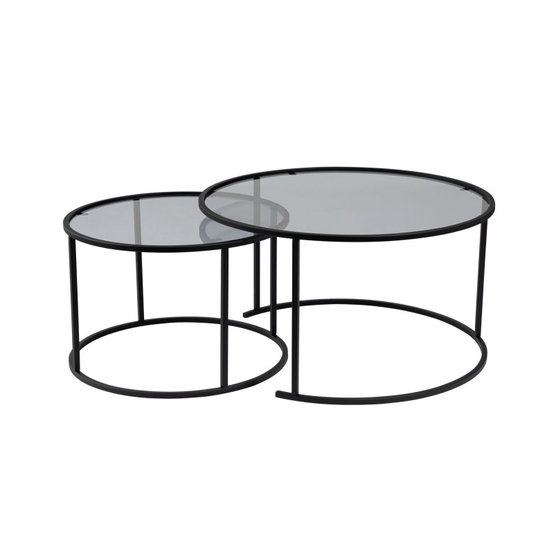 Coffee Table Set Aurum - 80, 60 - Black, Grey Black
Grey