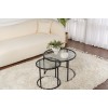 Coffee Table Set Aurum - 60, 42 - Black, Grey Black
Grey