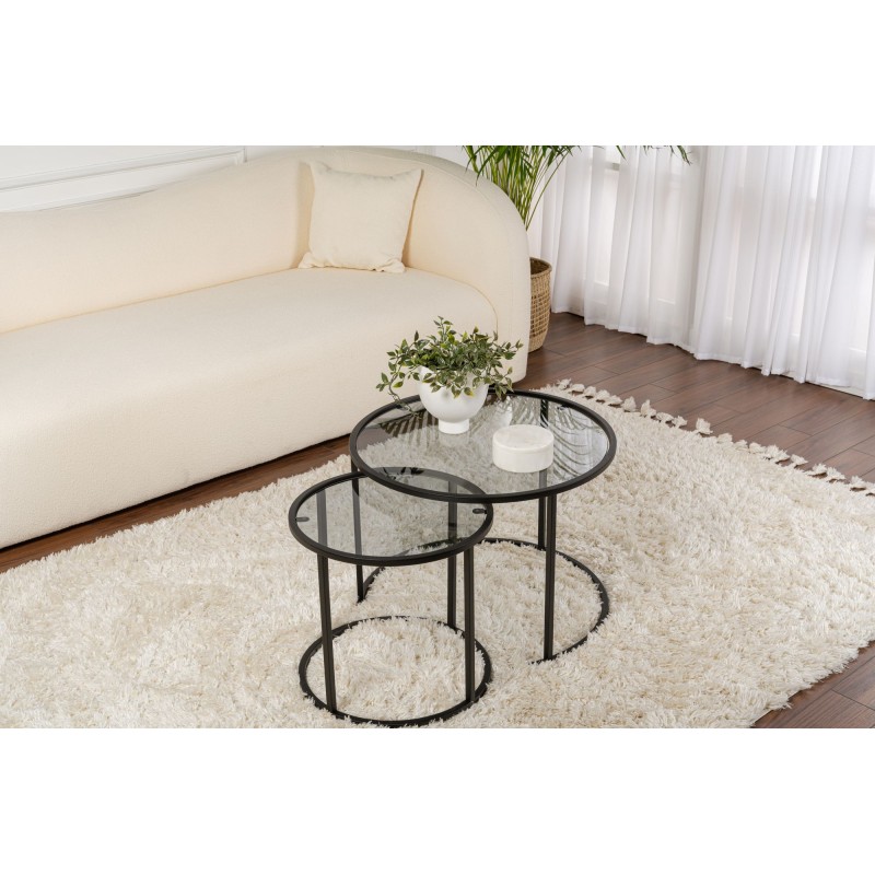 Coffee Table Set Aurum - 60, 42 - Black, Grey Black
Grey