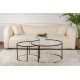 Coffee Table Set Aurum - 80, 60 - Black, Transparent Black
Transparent
