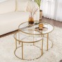 Coffee Table Set Aurum - 80, 60 - Gold, Transparent Gold
Transparent