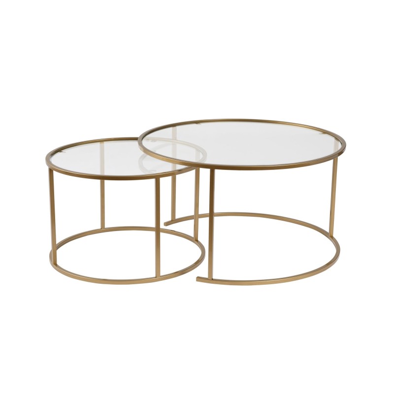 Coffee Table Set Aurum - 80, 60 - Gold, Transparent Gold
Transparent