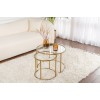Coffee Table Set Aurum - 60, 42 - Gold, Transparent Gold
Transparent