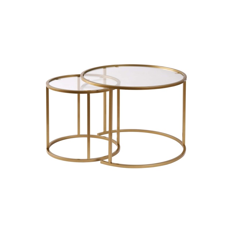 Coffee Table Set Aurum - 60, 42 - Gold, Transparent Gold
Transparent