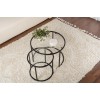 Coffee Table Set Aurum - 60, 42 - Black, Transparent Black
Transparent