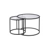 Coffee Table Set Aurum - 60, 42 - Black, Transparent Black
Transparent