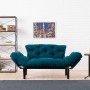 Διθέσιος Καναπές Κρεβάτι - Nitta - Χρώμα Petrol - 155x73x85εκ