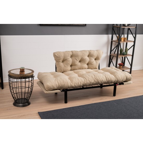 Διθέσιος Καναπές Κρεβάτι - Nitta - Χρώμα Cream - 155x73x85εκ Διθέσιος Καναπές Κρεβάτι - Nitta - Χρώμα Cream - 155x73x85εκ