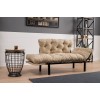 Διθέσιος Καναπές Κρεβάτι - Nitta - Χρώμα Cream - 155x73x85εκ