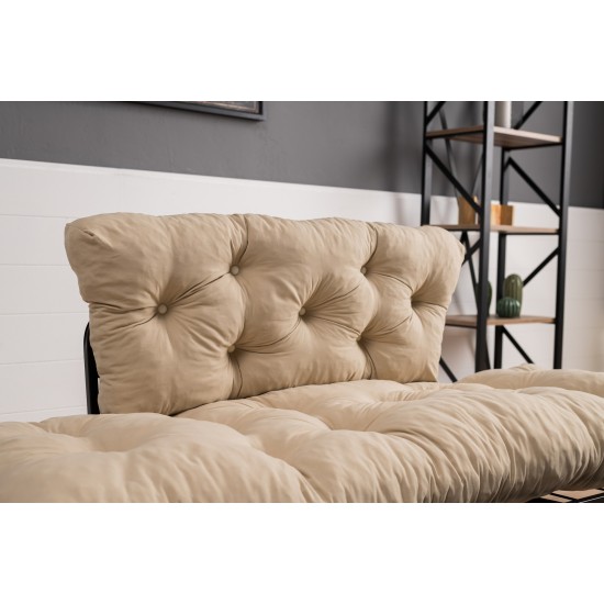 Διθέσιος Καναπές Κρεβάτι - Nitta - Χρώμα Cream - 155x73x85εκ Διθέσιος Καναπές Κρεβάτι - Nitta - Χρώμα Cream - 155x73x85εκ